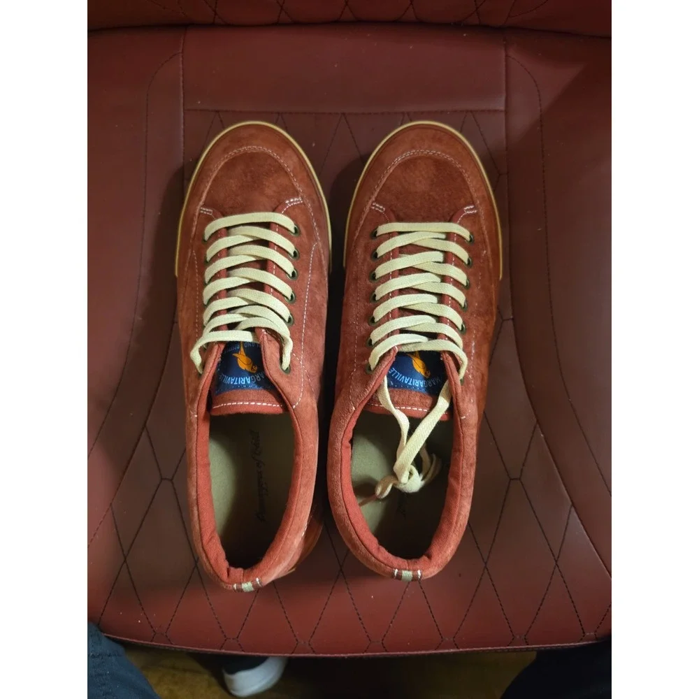 Margaritaville Red Lorient  Suede Sneakers Mens Size 10.5 New